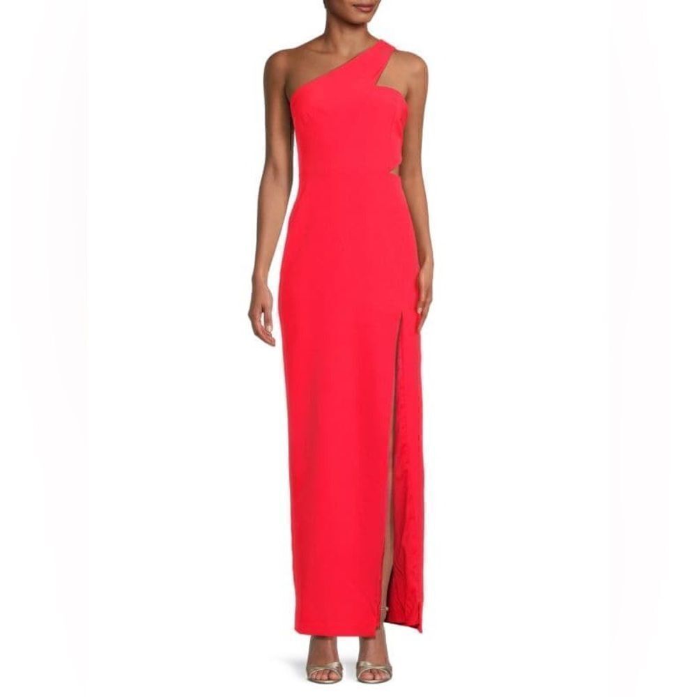 Aidan by Aidan Mattox
One-Shoulder Crepe Cutout Gown